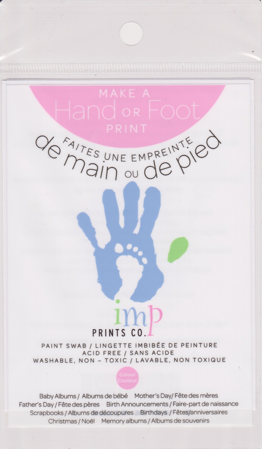 Kit De Tapis Empreinte De Pied Imprime Bleue Inclut Lingette Imbibee De Peinture Imp Prints Co