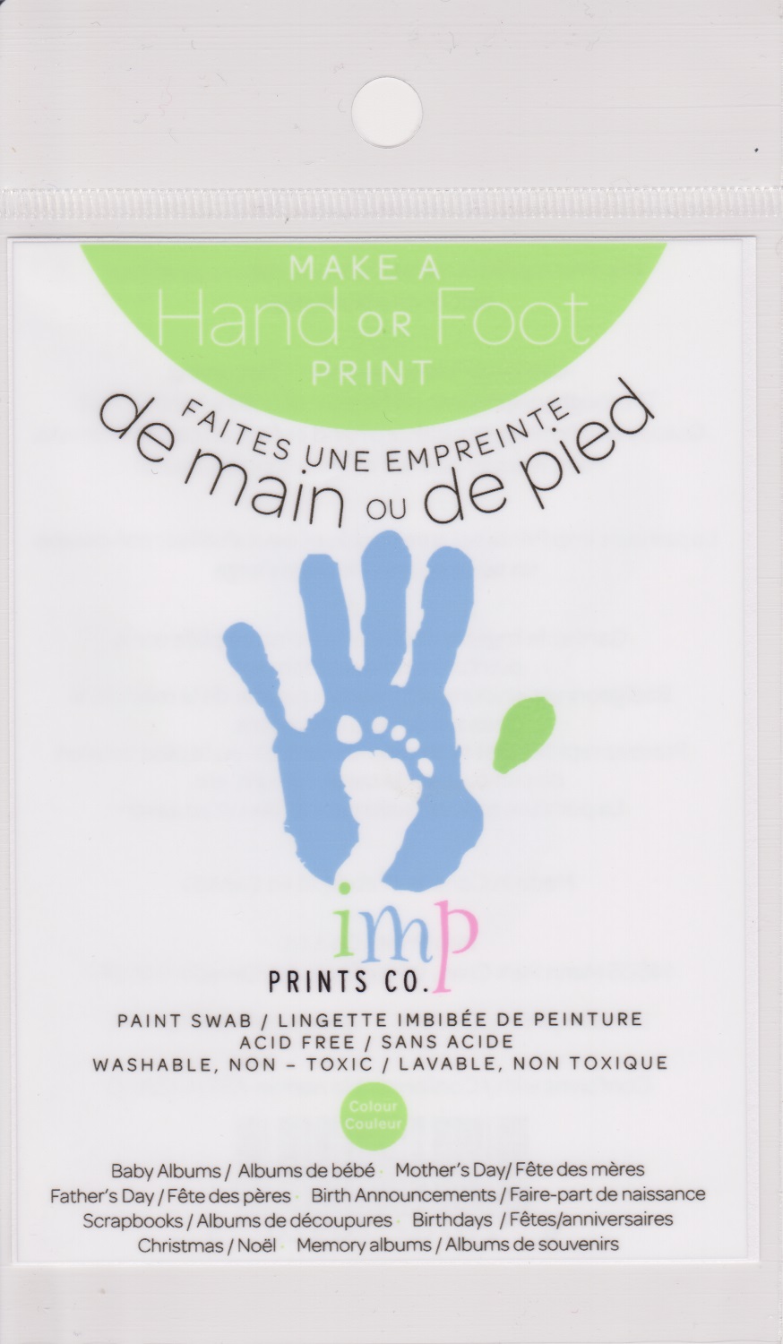 Kit De Tapis Empreinte De Pied Imprime Bleue Inclut Lingette Imbibee De Peinture Imp Prints Co